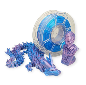 DUAL SILK PLA - 1,75 mm - PURPLE/BLUE - 1000 g