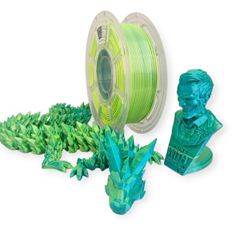 DUAL SILK PLA - 1,75 mm - BLUE/YELLOW - 1000 g