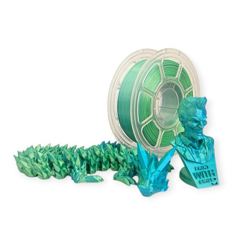 DUAL SILK PLA - 1,75 mm - BLUE/GREEN - 1000 g