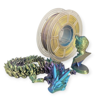 TRIPLE SILK PLA - 1,75 mm - BLUE/PURPLE/YELLOW - 1000 g