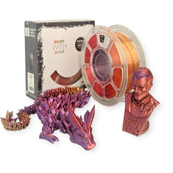TRIPLE SILK PLA - 1,75 mm - RED/GOLD/PURPLE - 1000 g