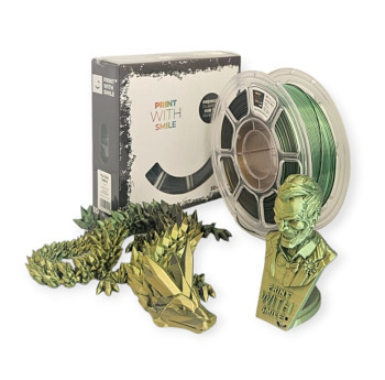 TRIPLE SILK PLA - 1,75 mm - GOLD/GREEN/BLACK - 1000 g