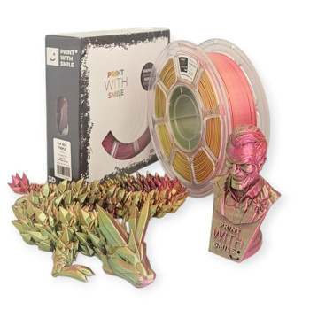 TRIPLE SILK PLA - 1,75 mm - GOLD/GREEN/FUCHSIA - 1000 g